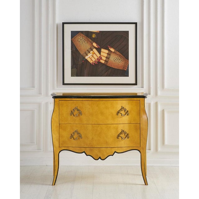 Two Drawer Hand Painted Bombay Chest Of Drawers By Baker Furniture