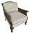 Early 20th Century French Style Walnut and Cane Lounge Chair For Sale