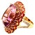 Bochic "Orient" Vintage Orange Sapphire & Amethyst Ring Set 18K Gold & Silver For Sale - Image 15 of 18