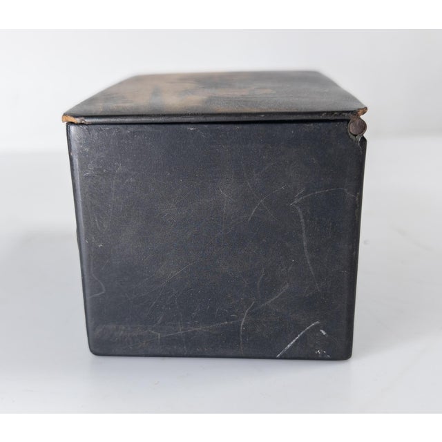 Paper 19th Century Imperial Russian Lacquer Tea Caddy Box With Sleigh Scene For Sale - Image 7 of 14