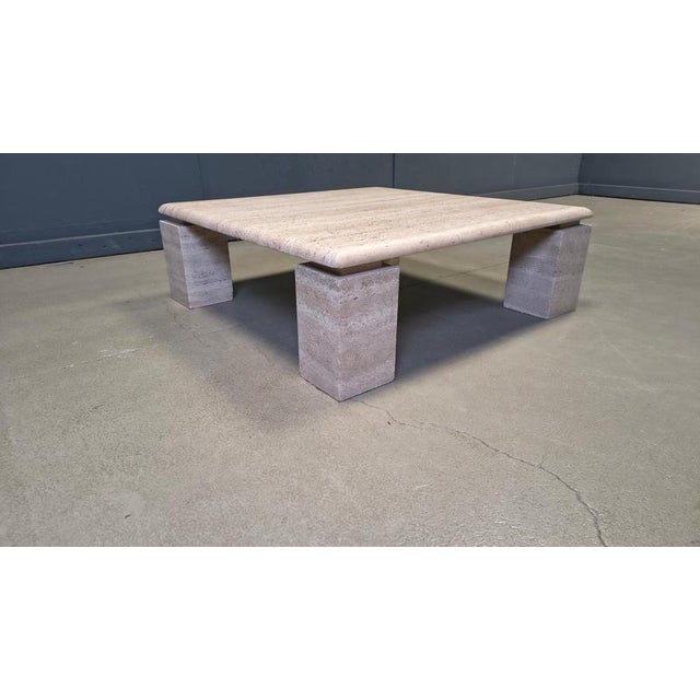 Vintage Italian Travertine Coffee Table, 1970s For Sale - Image 11 of 17