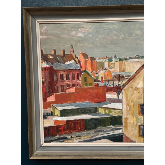 Bertil Lundqvist, Landscape, 1950s, Oil Painting on Panel, Framed For Sale - Image 16 of 18