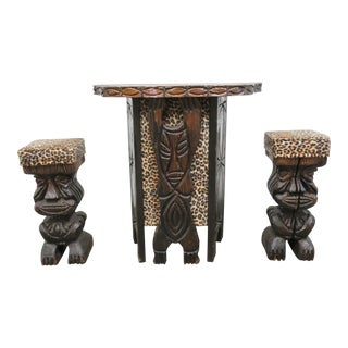 Witco Tiki Bar & Stools- 3 Pieces For Sale