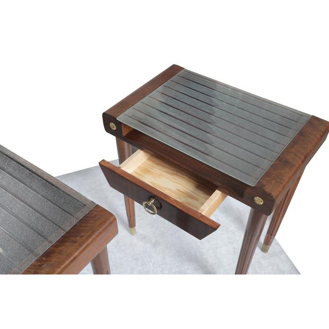 Mid-Century Modern Mid-Century Modern Wooden Nightstands, Set of 2 For Sale - Image 3 of 4