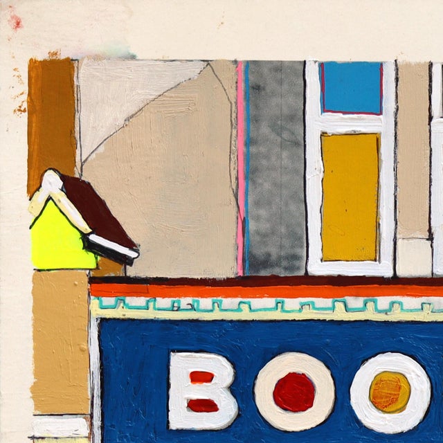 Boom City, London - Original Contemporary London Cityscape Mixed Media Painting on Paper by Fabio Coruzzi For Sale In Los Angeles - Image 6 of 10