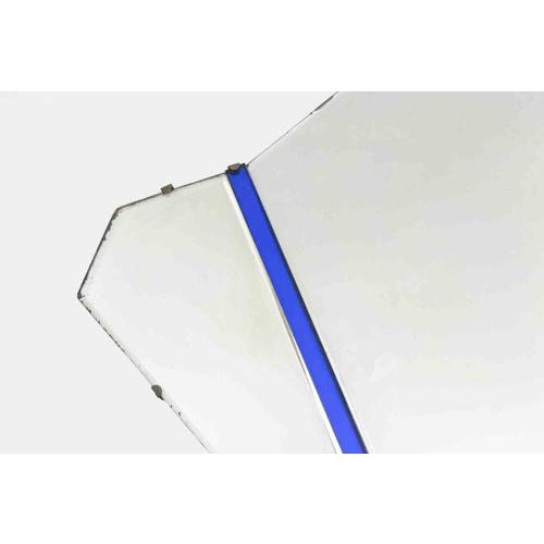 Vintage Art Déco Wall Mirror in Glass and Metal, Italy, 1920s For Sale - Image 3 of 6