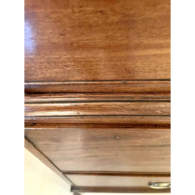 Brown George III Figured Mahogany Chest on Chest, 1780s For Sale - Image 8 of 10