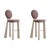 Mauve Mary II Bar Chairs with Upholstered Legs by Ottiu, Set of 2 For Sale - Image 8 of 8