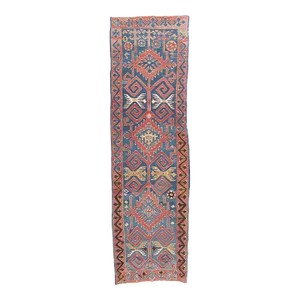 1880's Antique Caucasian Avar Kilim Rug - 04'00 X 13'09