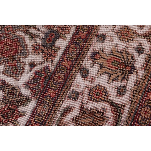 1980s Vintage Retro No Pile Beige/Red Wool Rug - 8'3'' X 11'1'' For Sale - Image 5 of 10