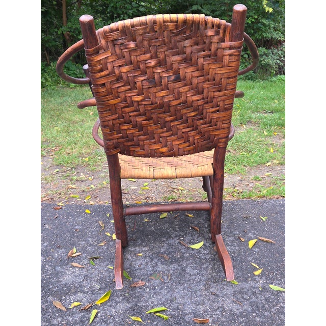 Rare Antique Old Hickory Chair Company Andrew Jackson Model Rocking Chair For Sale - Image 4 of 14