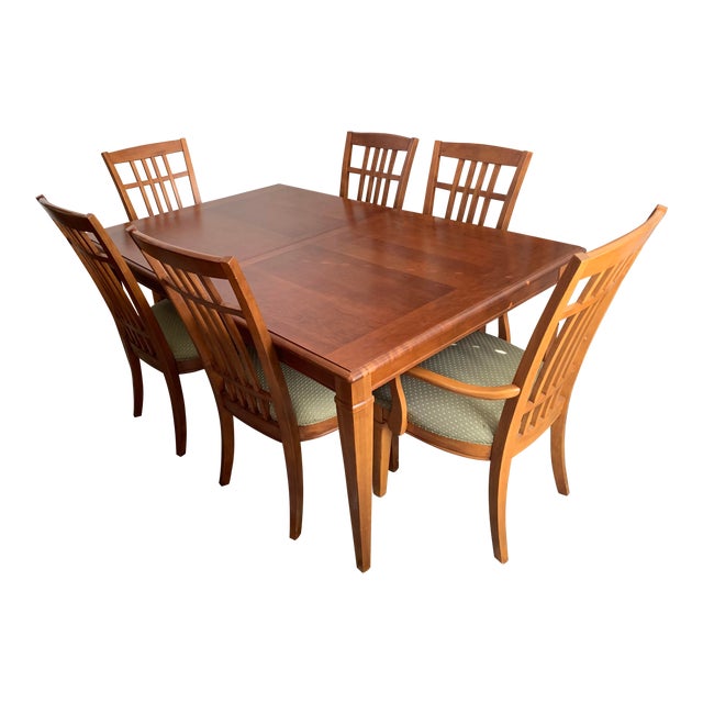 Thomasville MidCentury Modern Dining Room Bridges Table & Chairs
