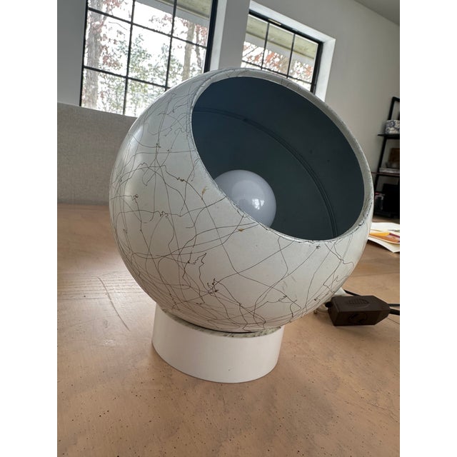 Mid 20th Century Afco Style Spotlight Atomic Table Lamp Dome Globe Eyeball For Sale - Image 4 of 10