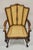 Antique Victorian Walnut and Cane Carved Lounge Arm Chair W/ Queen Anne Legs For Sale - Image 9 of 10