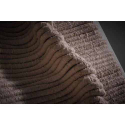 Gray Large Pleated Voluminous Wall Tapestry, 1970s For Sale - Image 8 of 13