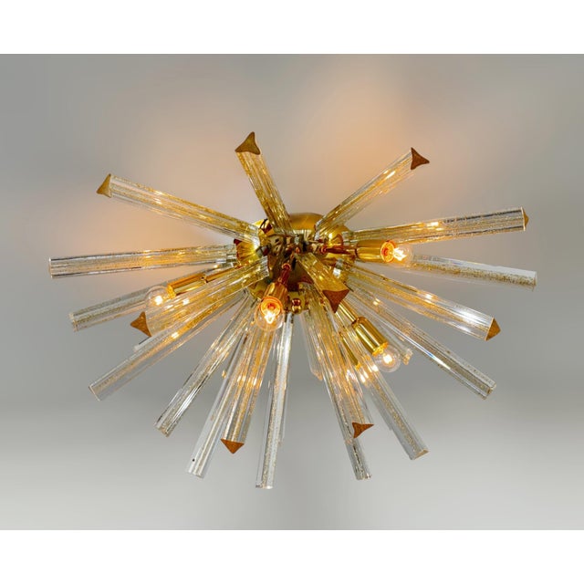 Glass Oro Sputnik Flush Mount by Fabio LTD For Sale - Image 7 of 9