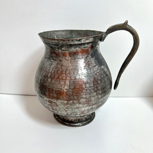 Hand Hammered Tinned Copper Water Jugs – Set of 6 For Sale - Image 11 of 14