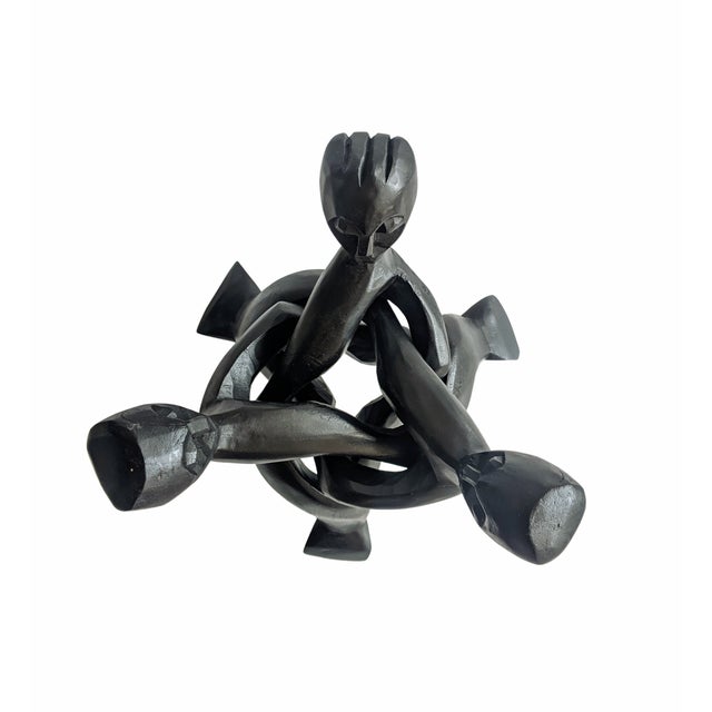 This stunningly handcrafted large three headed African Unity Stand is a piece of art that speaks to the beauty and...