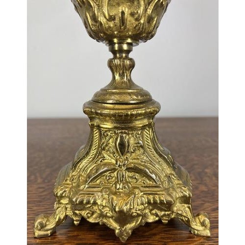 Vintage French Style Ornate 5-Arm Candelabra For Sale - Image 6 of 13
