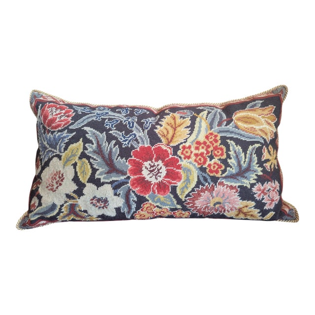 Orvieto Floral Tapestry Needlepoint Decorative Pillow For Sale