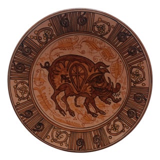 Wall Ceramic Plate from Paterna Maiolica d'Art, 1970s For Sale
