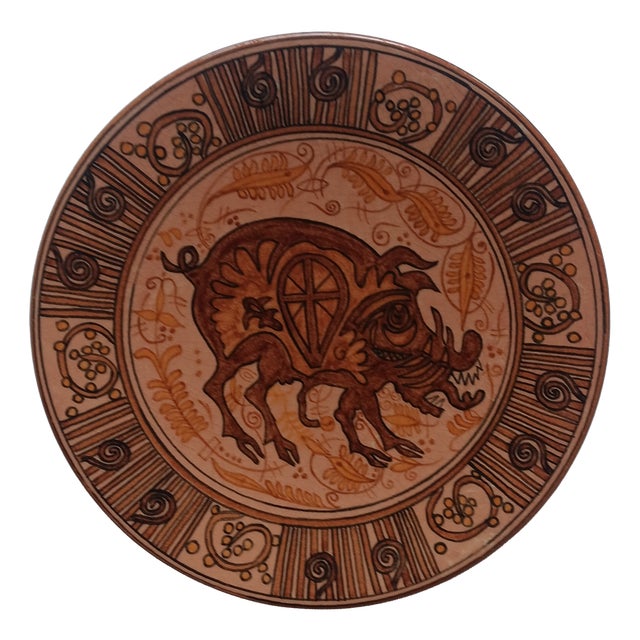 Wall Ceramic Plate from Paterna Maiolica d'Art, 1970s For Sale
