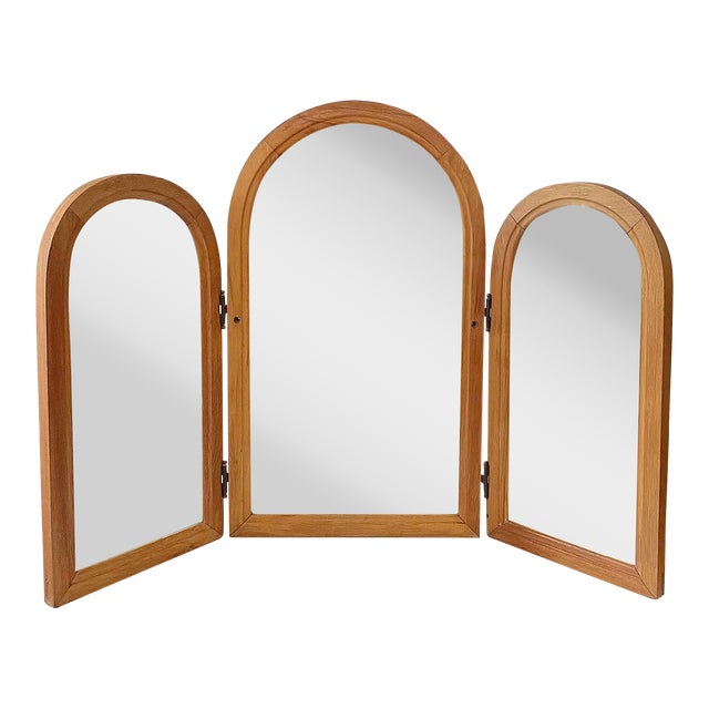 Mid Century TriFold Mirror Chairish