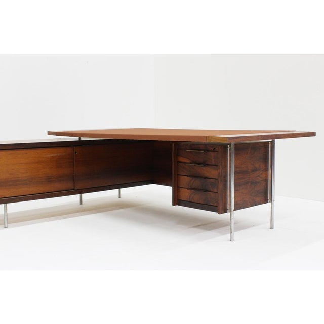 Wood Mid-Century Rosewood Executive Desk by Sven Dysthe for Dokka Mobler, 1960s For Sale - Image 7 of 15
