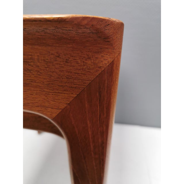 Brown Nesting Tables in Veneered and Teak Wood with Tap Joints and ‘Edge from Heltborg Møbler, Denmark, 1960s, Set of 2 For Sale - Image 8 of 11