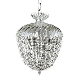 Antique 1920’s French Crystal Pendant Chandelier in the Manner of Baccarat For Sale