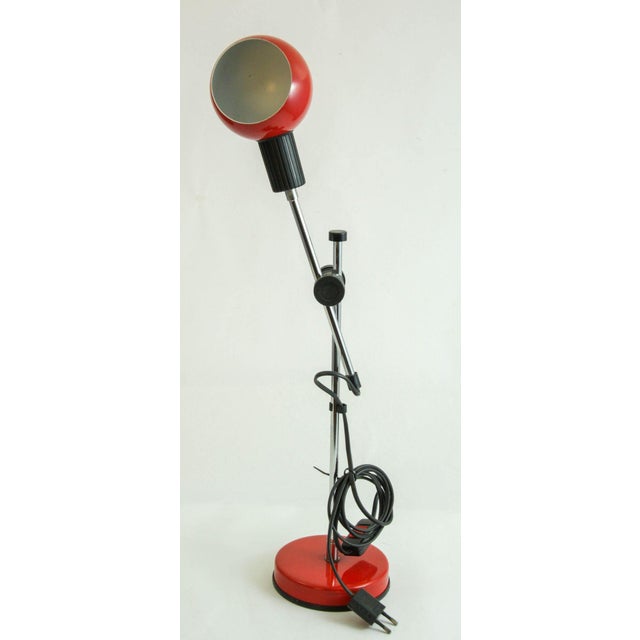 Postmodern Red Table Lamp by Veneta Lumi Italy 1970s For Sale - Image 9 of 12
