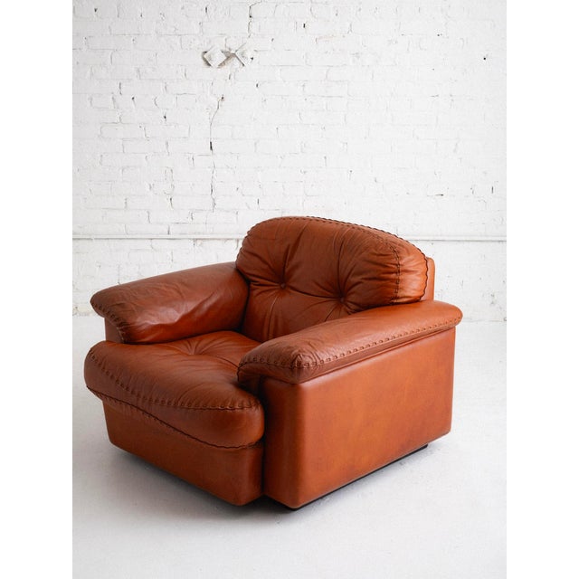 Mid-Century Modern Vavassori "Original Arizona" Lounge Chair in Cognac Leather For Sale - Image 3 of 13