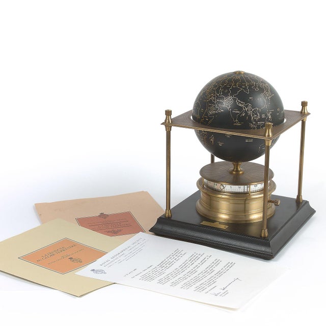 Black The Royal Geographical Society World Clock, 1979 For Sale - Image 8 of 9