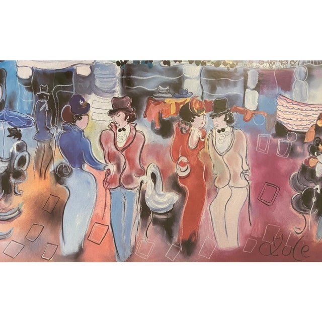Wood Art Deco Style Art Print by Zule Moskowitz in the Manner of Toulouse-Lautrec For Sale - Image 7 of 9