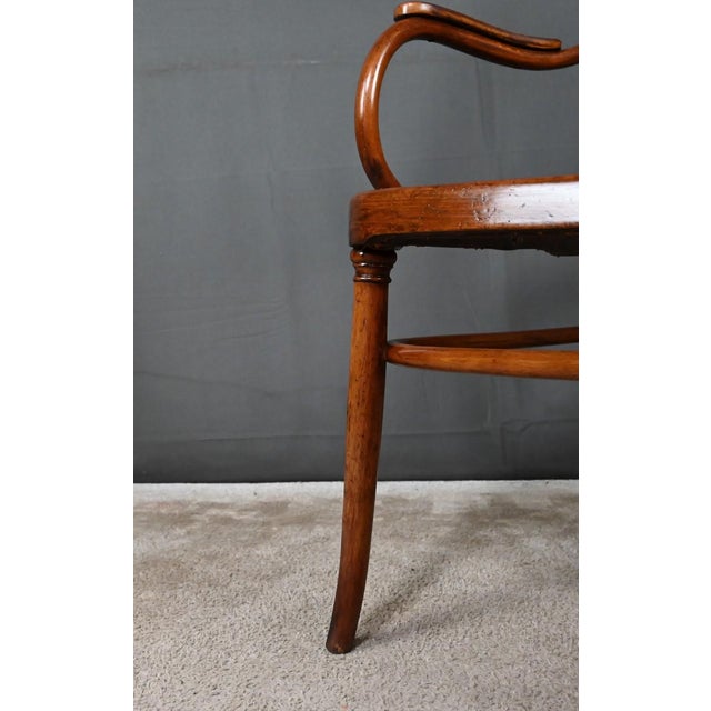 Bent Beechwood Bench from J&J Kohn, Early 20th Century For Sale - Image 13 of 18