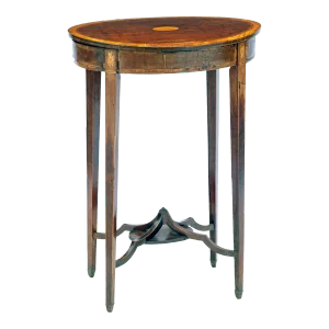 Late 19th Century Petite Sheraton Period Oval Accent Table