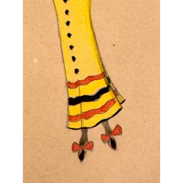Mid 20th Century Wayne Benter Jung, Fashion Sketch of Josephine Baker, Post WWII For Sale - Image 15 of 17