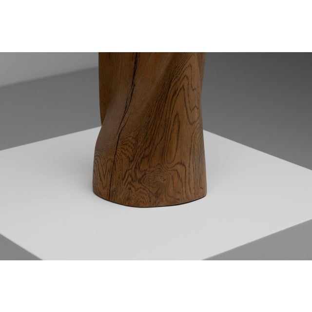 Abstract Oak Sculpture from LM, France, 1960s For Sale - Image 15 of 17