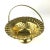 2000 - 2009 Vintage Brass Footed Basket With Handle For Sale - Image 5 of 13
