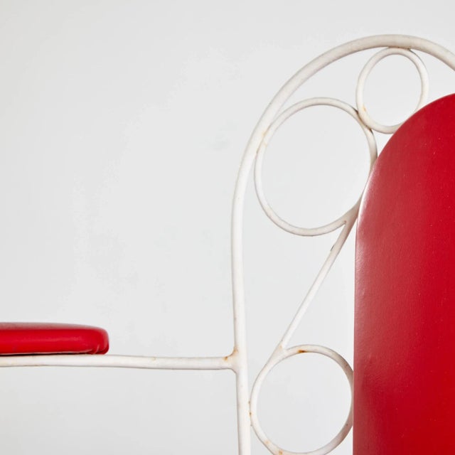 1960s White Metal Garden Set, 1960s, Set of 4 For Sale - Image 5 of 11