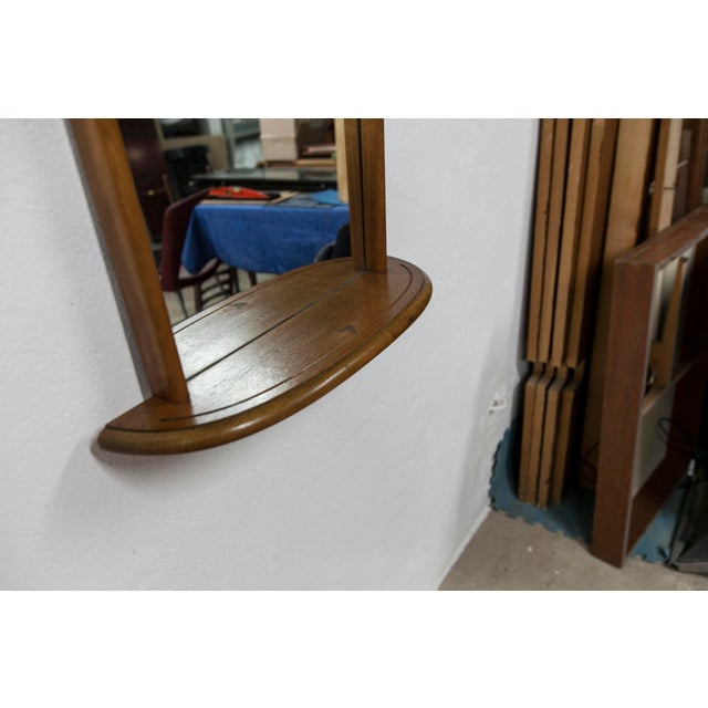 Brown Entryway Mirror with Shelf, 1960s For Sale - Image 8 of 17