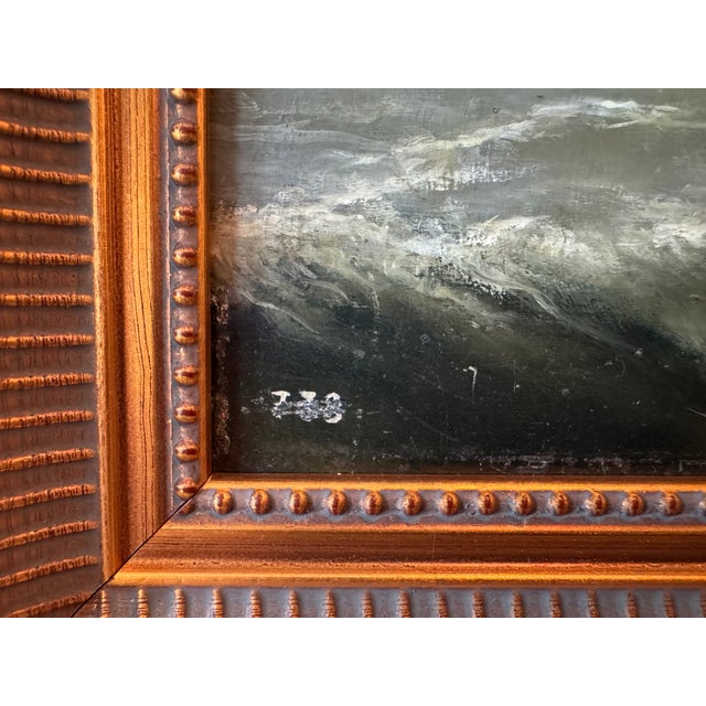 Realism 1960s After Willem Van De Velde the Younger, "The Royal Yacht Cleveland" — Vintage French Marine Oil Painting, Galerie Anderson-Mayer Paris Provenance For Sale - Image 3 of 7