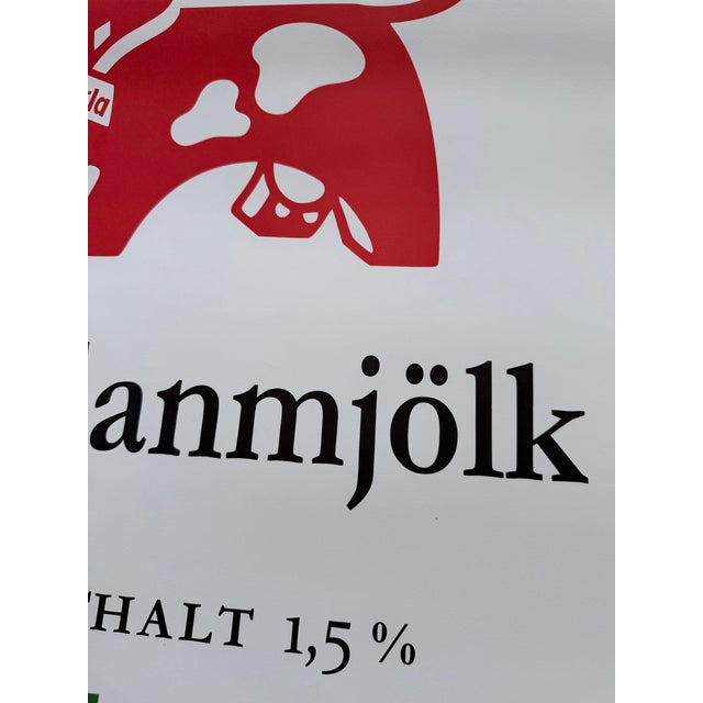 White Mikael Reuter, Milk,Swedish Pop Art Exhibition Poster, Printed in Sweden For Sale - Image 8 of 8