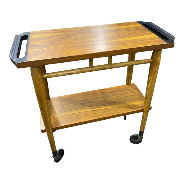1960s Mid Century Modern Lane Bar Cart For Sale