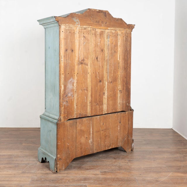 Late 18th Century Large Swedish Blue Painted Wedding Cabinet For Sale - Image 13 of 13