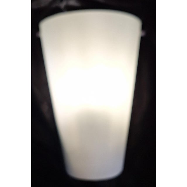 2000 - 2009 Vintage Wall Lamp with Flat White Glass Shade on Metal Mount, 2000s For Sale - Image 5 of 7