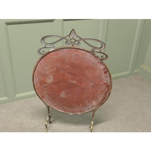 Glass Antique Art Nouveau Mirror Fire Screen, 1880 For Sale - Image 7 of 9