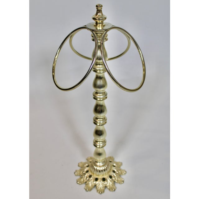 1970s Vintage Hollywood Regency Metal Towel Holder For Sale - Image 5 of 6