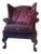 Vintage "Custom Built" American of High Point Damask Wingback Chair For Sale