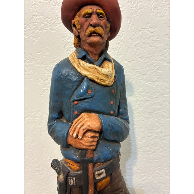 Vintage Western Cowboy Figurine Statue For Sale - Image 4 of 13
